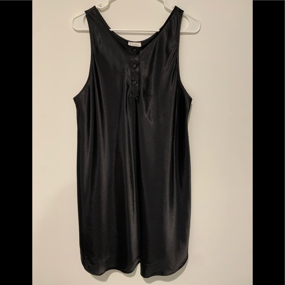 Cinema Other - Cinema Etoile Black Satin Sleeveless Pullover Night Dress Size: L-XL